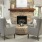 fireplace seating in spacious clubhouse