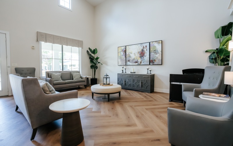 resident lounge area with couch