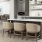 clubhouse kitchen with an island and chairs
